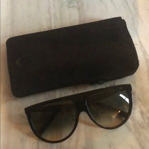 Celine flat-top aviator sunglasses with case